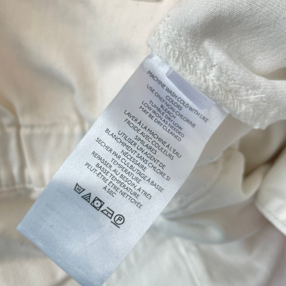 Free People We The Free Marci Jumpsuit Size Large Optic White Cotton Denim - Picture 14 of 15